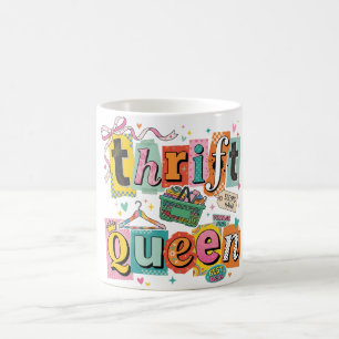 Caneca De Café Rainha Divertida da Brechó