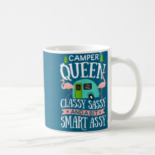 Caneca De Café Rainha do Acampamento Cly Sy Inteligente Divertido