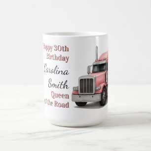Caneca De Café Rainha do Caminhão de Aniversário