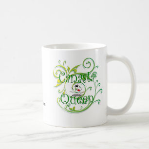 Caneca De Café Rainha do Canasta, rainha do Canasta, Fishprint