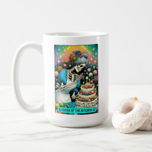 Caneca De Café Rainha do Cartão Tarot da Cozinha