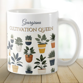 Caneca De Café Rainha do Cultivo Plantas Jardinagem 