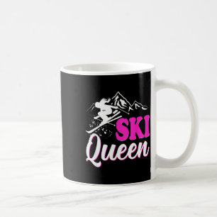 Caneca De Café Rainha do esqui atleta de esportes de inverno esqu