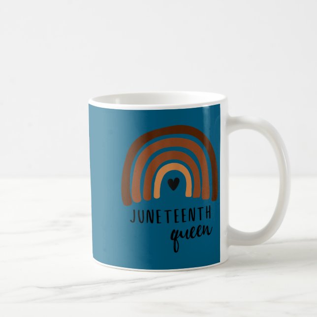 Caneca De Café Rainha do Juneteenth das mulheres amor melanina (Direita)