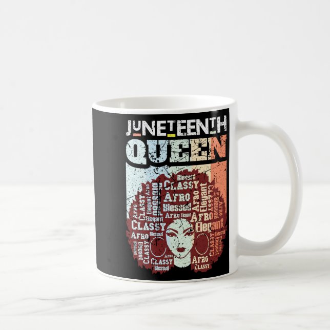 Caneca De Café rainha do juneteenth melanina mulheres afro-americ (Direita)