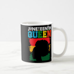 Caneca De Café rainha do juneteenth negra afro melanina menina