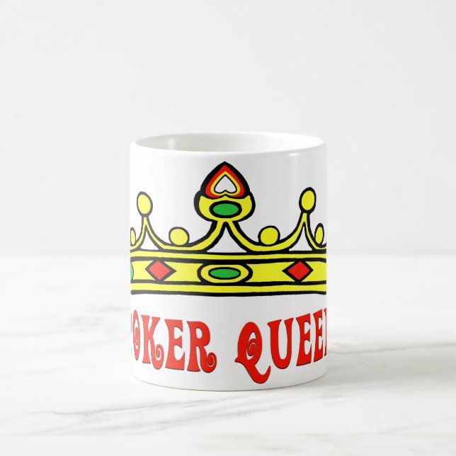 Caneca De Café Rainha do póquer (Centro)