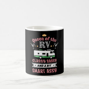 Caneca De Café Rainha do RV - Presente Engraçado para Mulher Cam