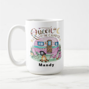 Caneca De Café "Rainha do Trailer" Personalizado Glamping