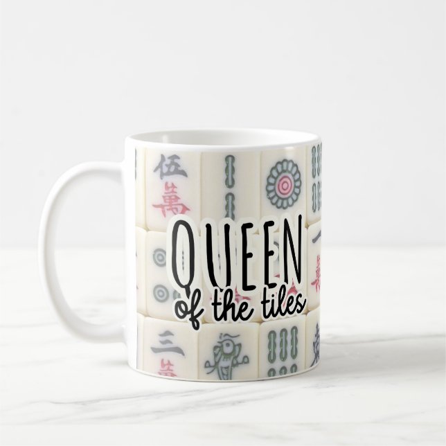 Caneca De Café Rainha dos azulejos | Funny Mah Jongg (Esquerda)