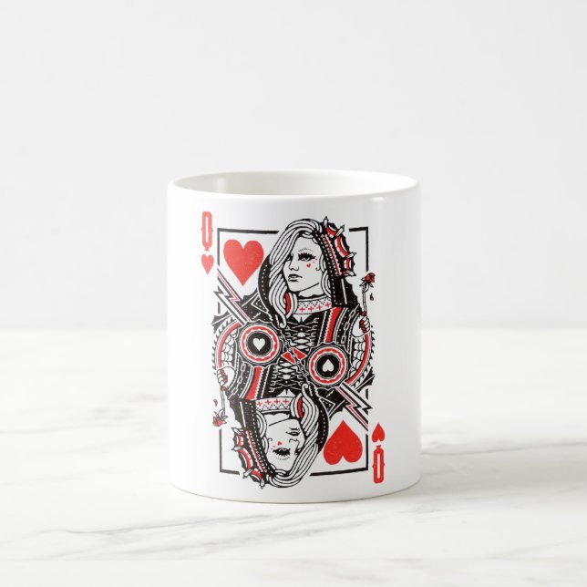 Caneca De Café Rainha dos Corações Grande Gráfico, Cartões de Bri (Centro)