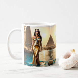 Caneca De Café Rainha Dourada do Nilo