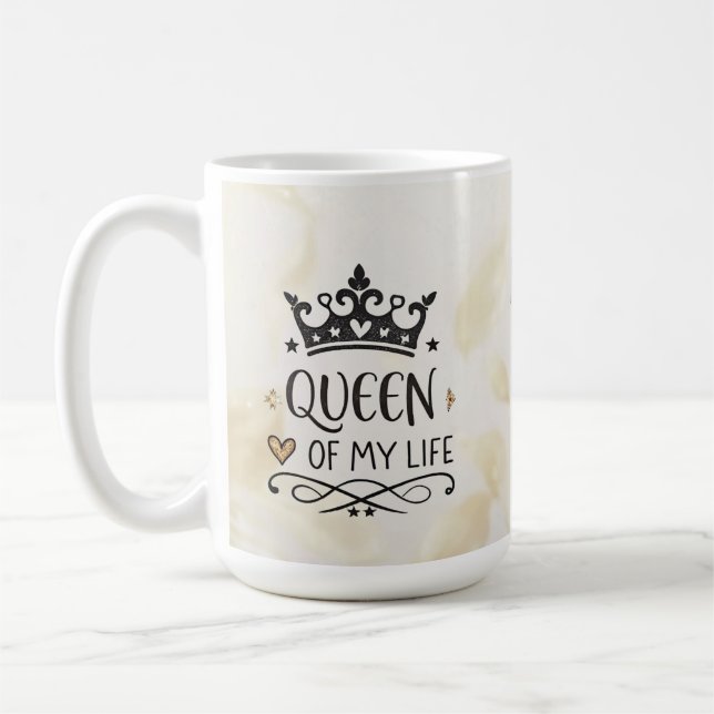 Caneca De Café Rainha Elegante da minha Vida - minha mãe (Esquerda)