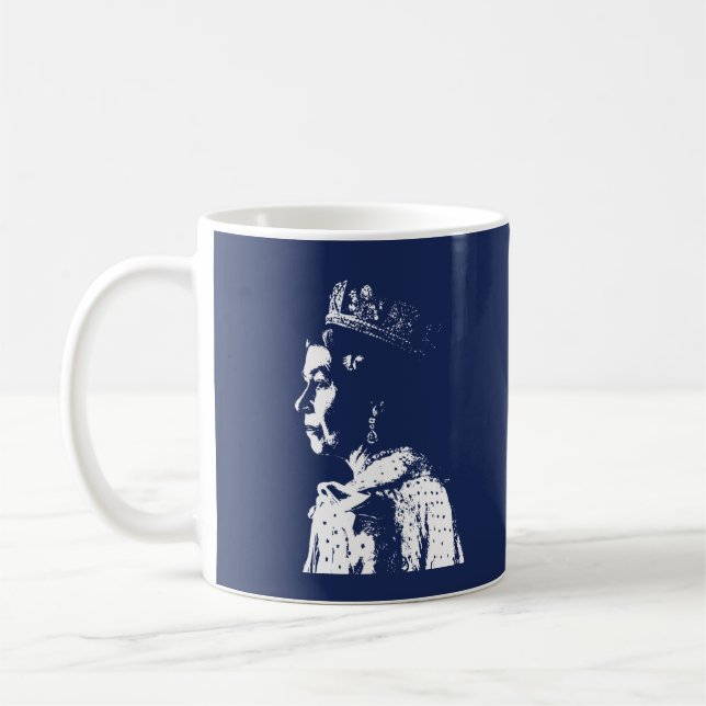 Caneca De Café Rainha Elizabeth II No Loving Memory 1926-2022 Uni (Esquerda)