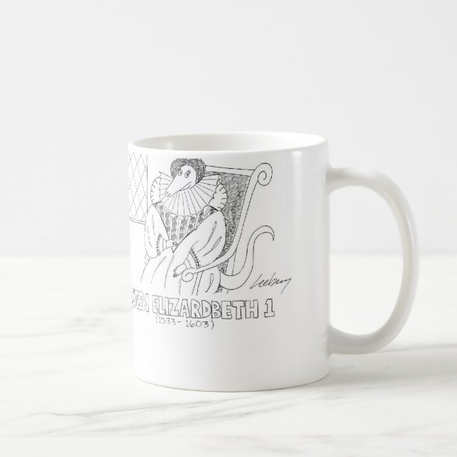 Caneca De Café Rainha Elizardbeth 1 (Direita)