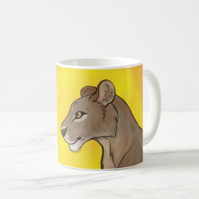 Caneca De Café Rainha Lioness (Frente Esquerda)