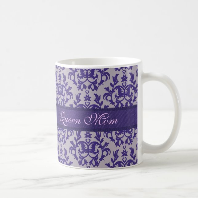 Caneca De Café Rainha mãe molho de cinza roxa (Direita)