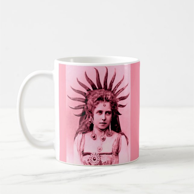 Caneca De Café Rainha Marie de Romania como a rainha de Sun - (Esquerda)