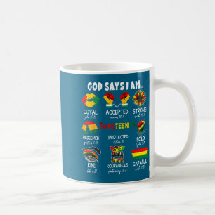 Caneca De Café Rainha menina negra feminina deusa diz sou melanin