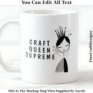 Caneca De Café Rainha Moderna da Criação Artesanal 033 Artefato d