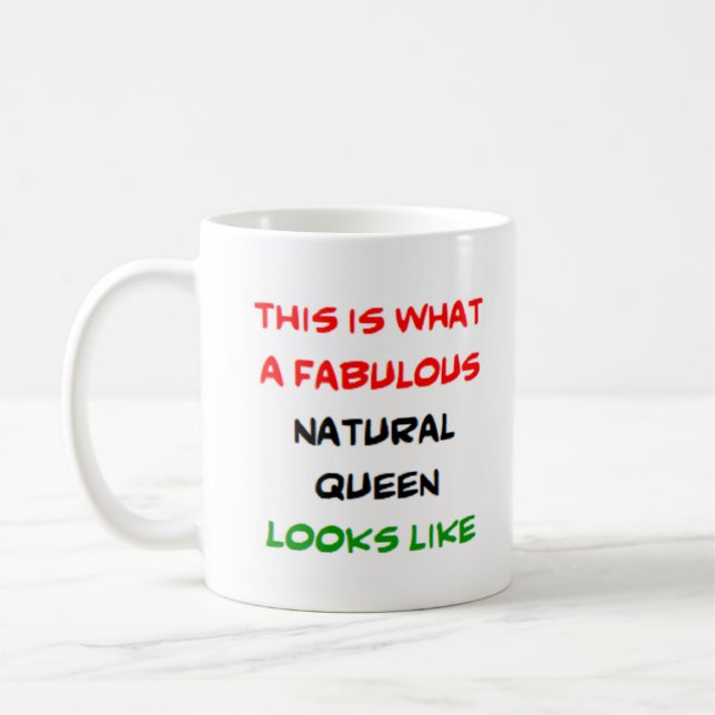 Caneca De Café rainha natural fabulosa (Esquerda)