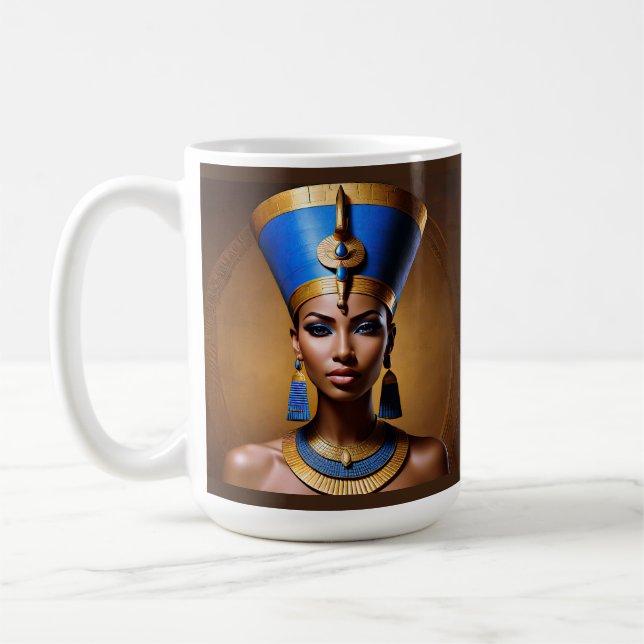 Caneca De Café "Rainha Nefertiti" Linda Rainha Africana (Esquerda)