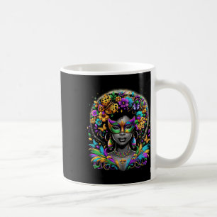 Caneca De Café Rainha Negra Afro Africana Máscara de Contas Car M