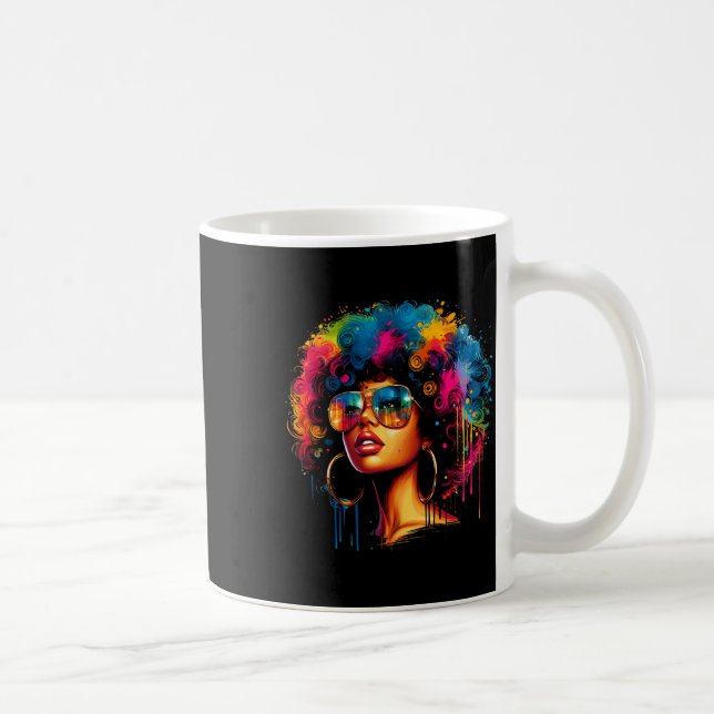 Caneca De Café Rainha Negra Derrubando Afro Melanin (Direita)