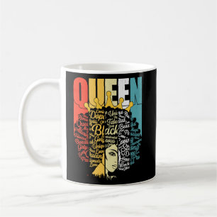 Caneca De Café Rainha Negra História Natural Cabelo Afro-Negro Mu