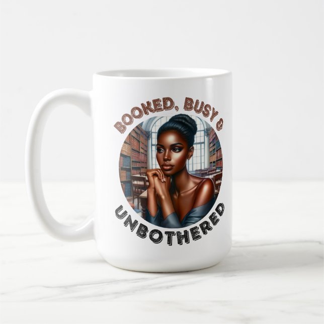 Caneca De Café Rainha Negra Melanin Sista Ocupada e Desligada (Esquerda)