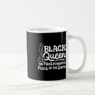 Caneca De Café Rainha Negra Peça Mais Poderosa Xadrez Afro Americ