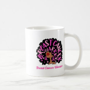 Caneca De Café Rainha Negra Rainha Cancer, Guerreira Mama Negra R