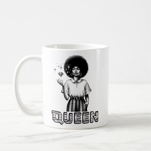Caneca De Café Rainha Negra, Vidas Negras Importam (Esquerda)