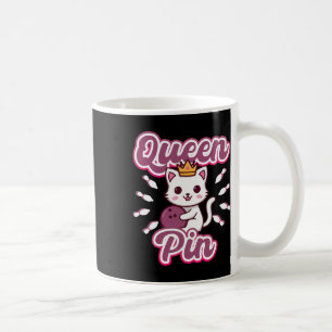 Caneca De Café Rainha Pin Mulheres Garotas Boliche Gato