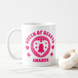 Caneca De Café Rainha Rosa De Aniversário de criança De Coração