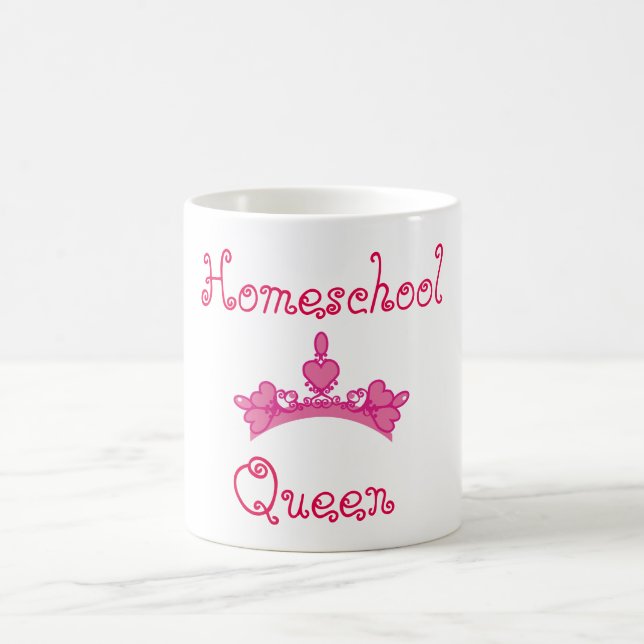 Caneca De Café Rainha Rosa e Branca da escola doméstica (Centro)