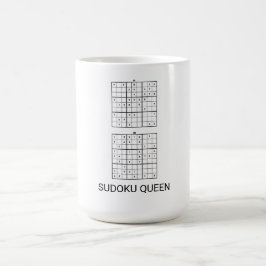 CANECA DE CAFÉ RAINHA SUDOKU ENGRAÇADA