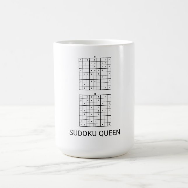 CANECA DE CAFÉ RAINHA SUDOKU ENGRAÇADA (Centro)