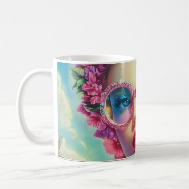 Caneca De Café Rainha Tropical Glamor (Esquerda)