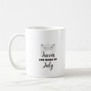 Caneca De Café Rainhas Nascem em Julho Presente de Aniversário Ca
