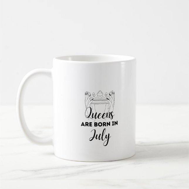 Caneca De Café Rainhas Nascem em Julho Presente de Aniversário Ca (Esquerda)