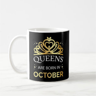 Caneca De Café Rainhas Nascem Em Outubro I