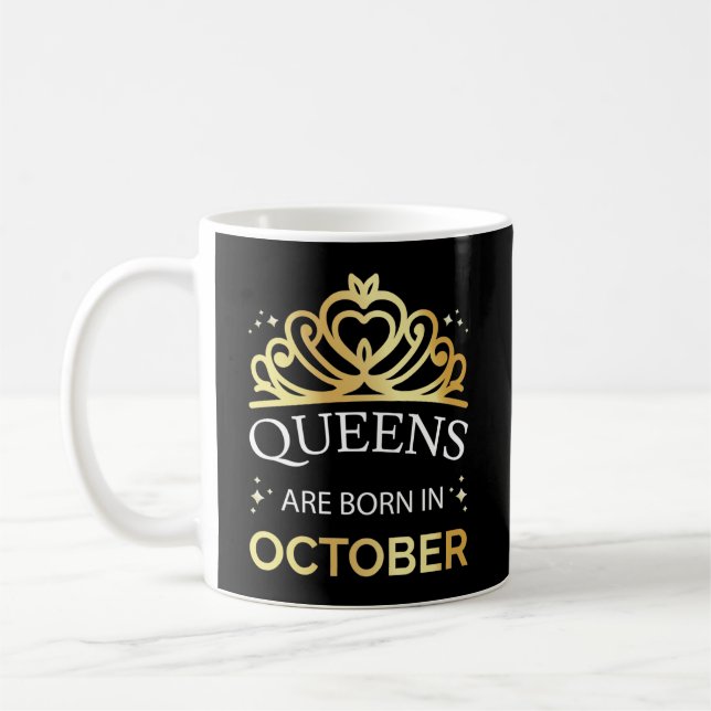 Caneca De Café Rainhas Nascem Em Outubro I (Esquerda)
