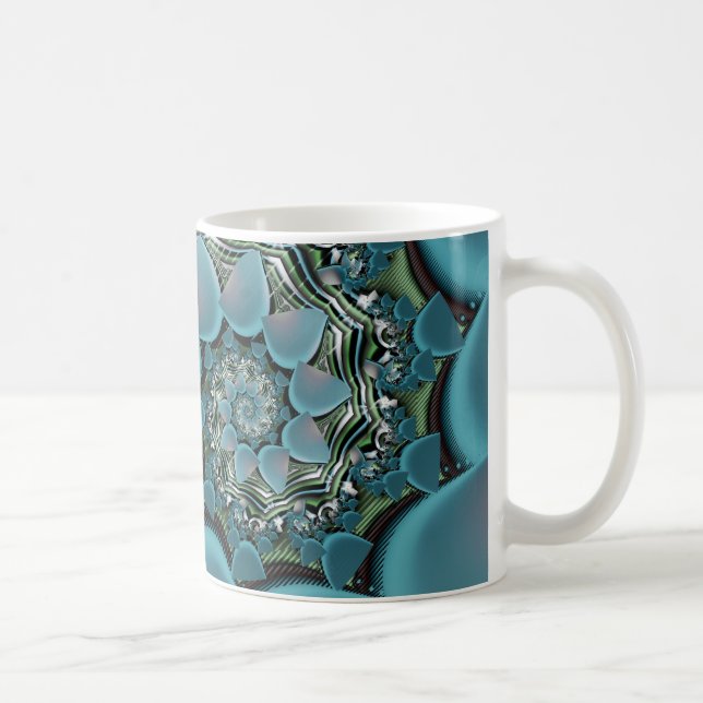 Caneca De Café Rainy Day Spiral Fractal (Direita)