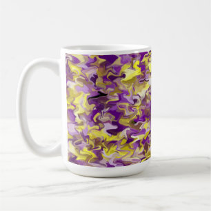 Caneca De Café Raio Amarelo Roxo 15oz Mug