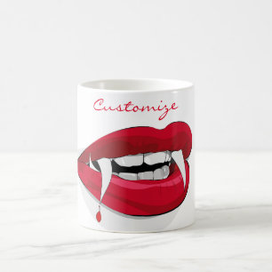 Caneca De Café Raio de Sorriso de Vampiro_Cove