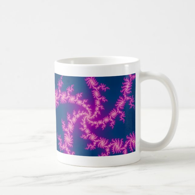 Caneca De Café Raio Roxo - Arte Fractal (Direita)
