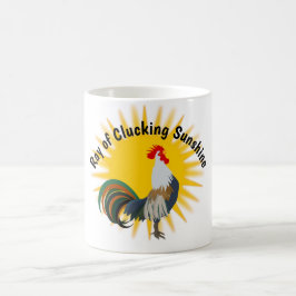 Caneca De Café Raios Engraçados De Galo De Sol