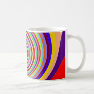 Caneca De Café Raios-pop de-arte doce, psicodélica brilhante