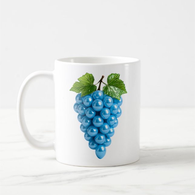 Caneca De Café Raisin Bleu Brillant (Esquerda)